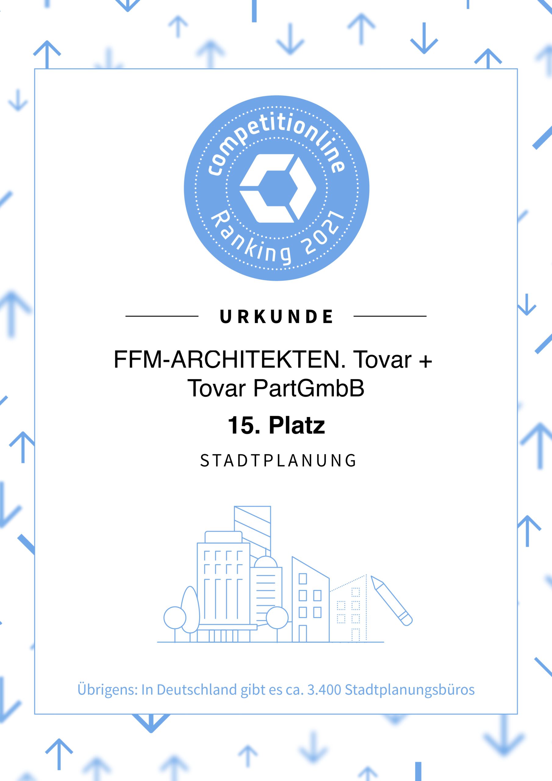 Competitionline Ranking 2021 Platz 15 FFM-ARCHITEKTEN